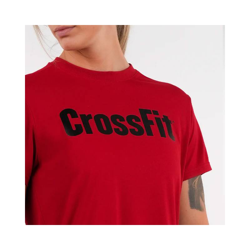 Woman T-Shirt CrossFit Northern Spirit epaulet - red