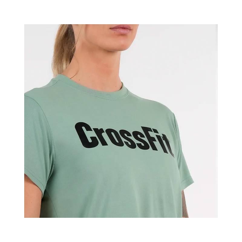 Woman T-Shirt CrossFit Northern Spirit epaulet - green