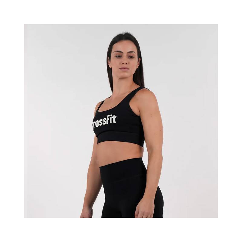 Womens CrossFit lambdi bra medium support Northern Spirit - black