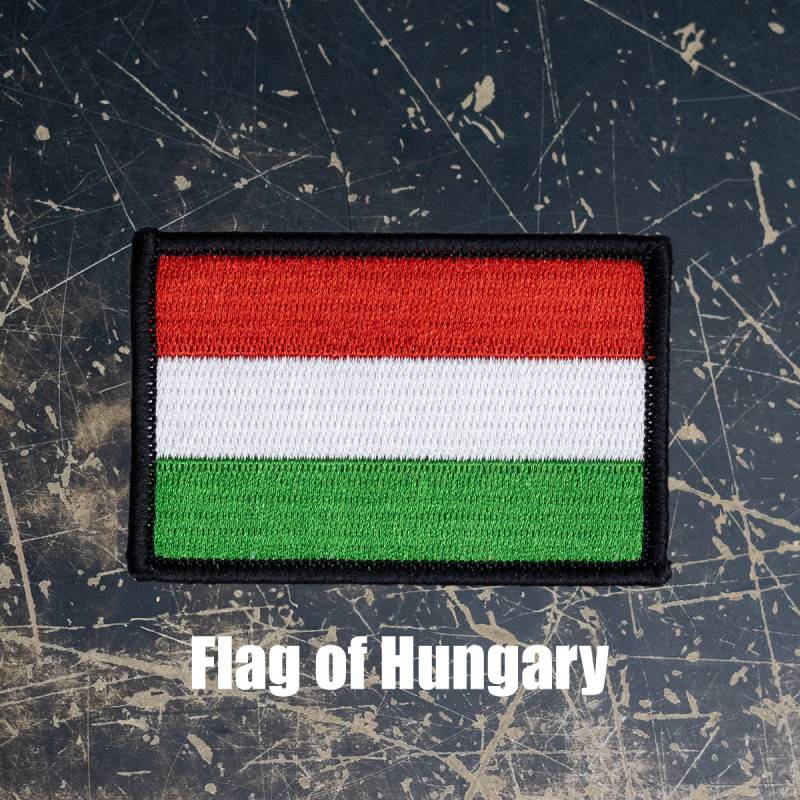 Velcro patch Hungarian flag  7 x 5 cm