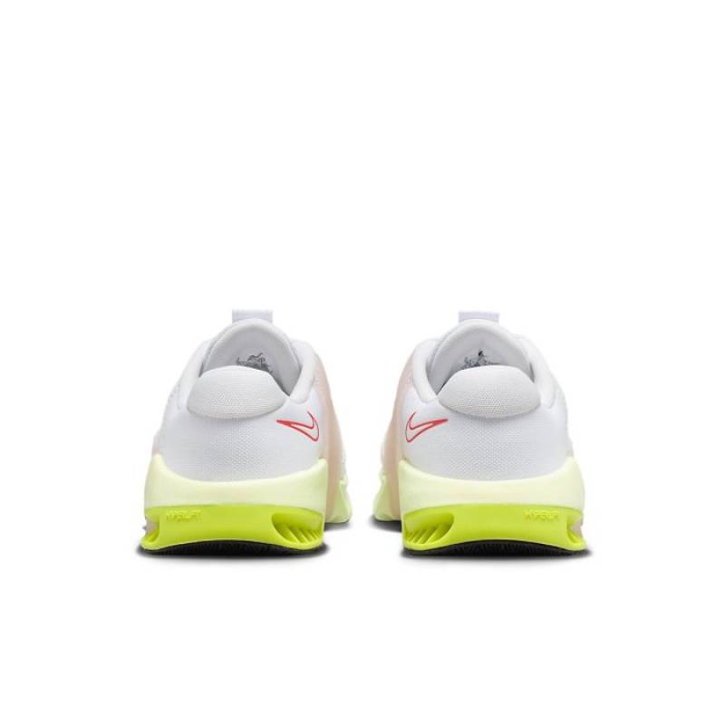 Womens CrossFit Shoes Nike Metcon 9 - WHITE/BRIGHT CRIMSON-VOLT-BARELY VOLT