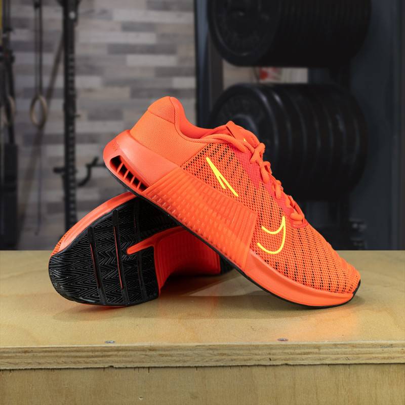 Mens CrossFit Shoes Nike Metcon 9 - Bold Red - Yellow