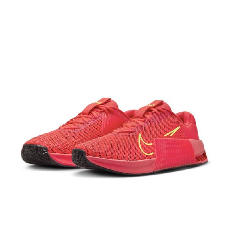 Mens CrossFit Shoes Nike Metcon 9 - Bold Red - Yellow