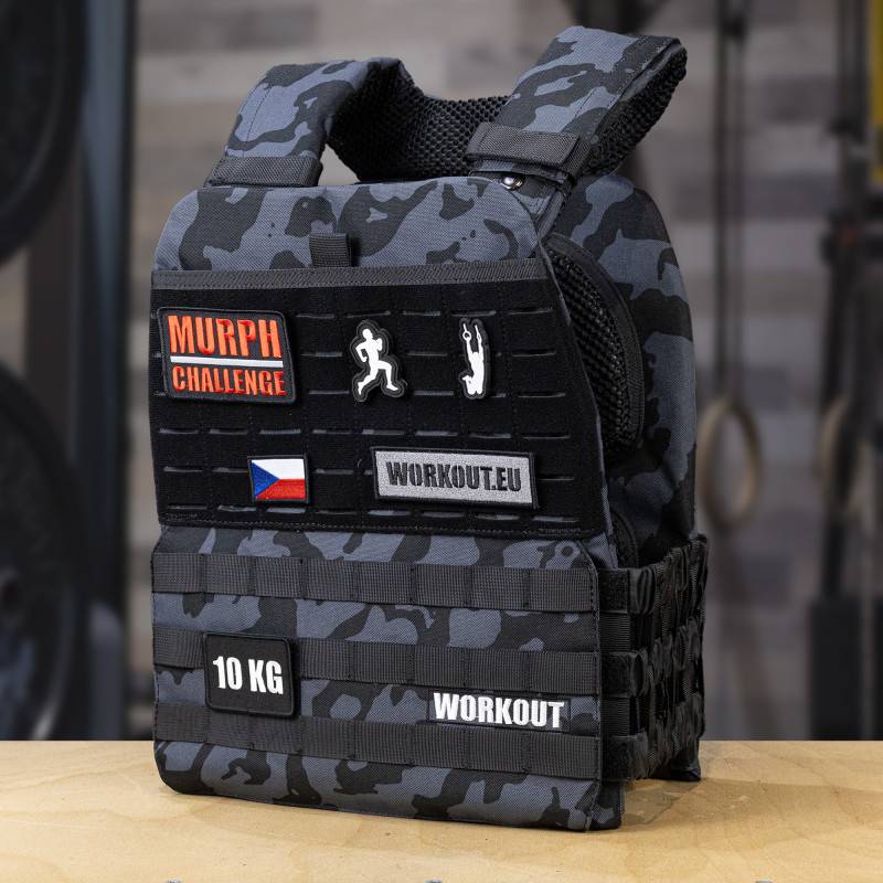 Tactical Plate Weight Vest WORKOUT - black camo