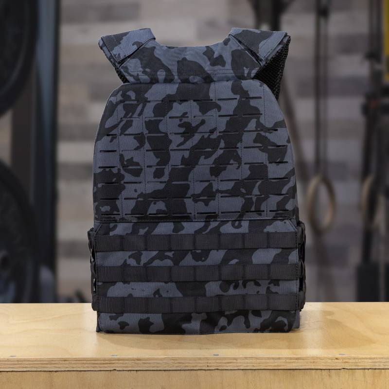 Tactical Plate Weight Vest WORKOUT - black camo