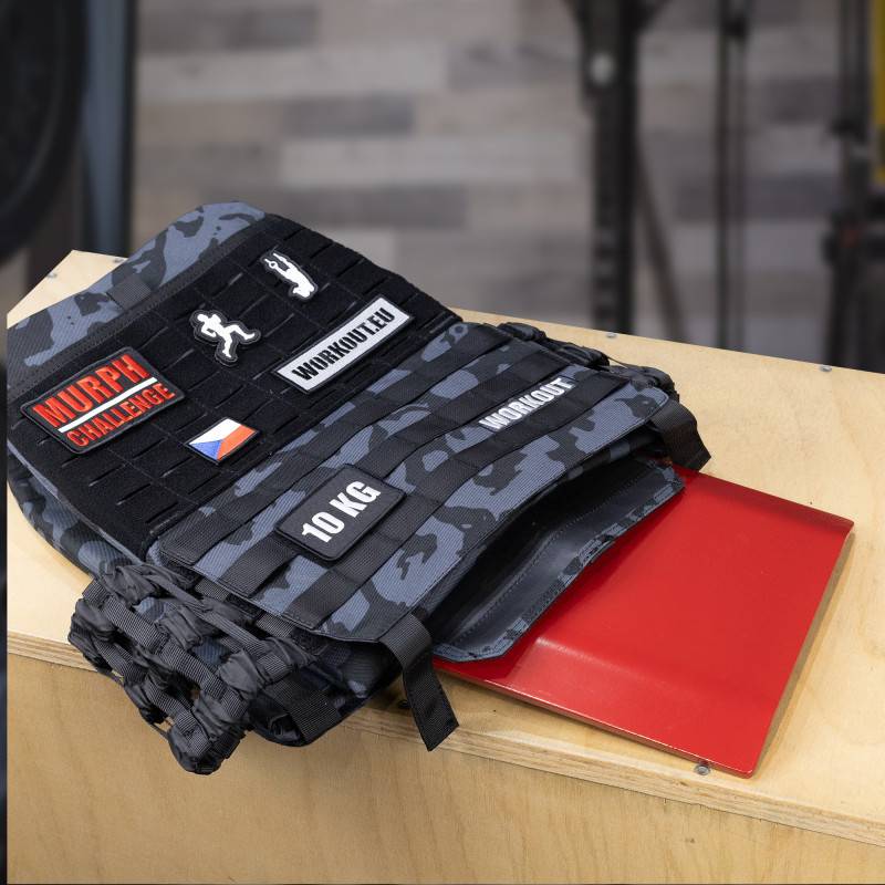 Tactical Plate Weight Vest WORKOUT - black camo