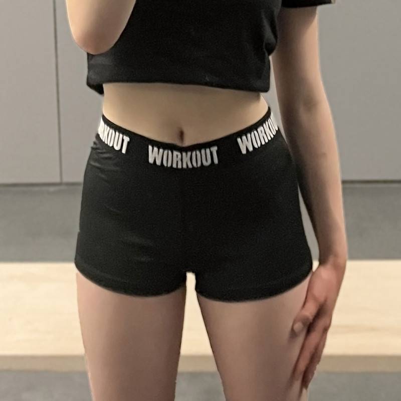 Womens sports shorts WORKOUT - black