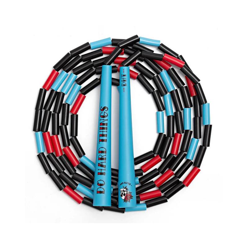 Elite Beaded Jump Rope Do hard things - blau/schwarz/rot