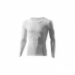 Man compression T-Shirt long sleeve Skins Bio RY400 White