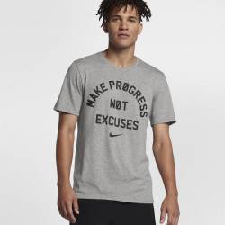 Man T-Shirt Nike - NO EXCUSE - šedá