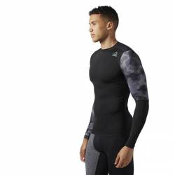 Man compression triko ACTVCHL GRPHC LS COMP TEE BR9579
