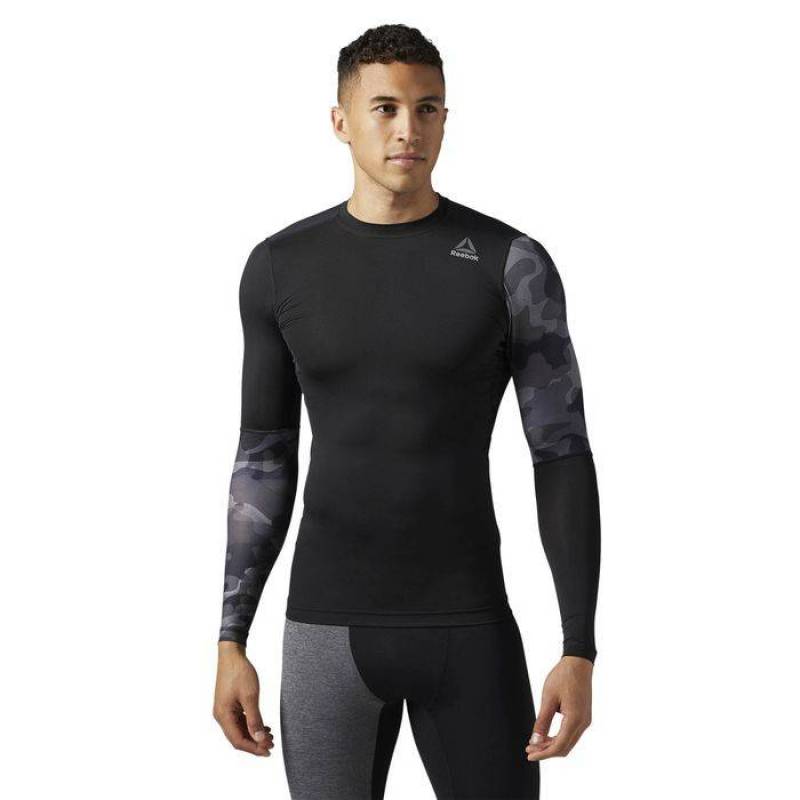Man compression triko ACTVCHL GRPHC LS COMP TEE BR9579