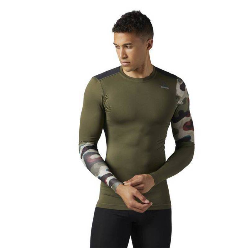 Pánské kompresní  tričko ACTVCHL GRPHC LS COMP TEE BR9581