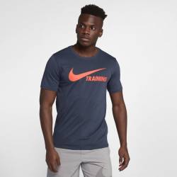Man T-Shirt Swoosh Training T-Shirt - blue orange