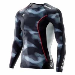 Man compression T-Shirt Skins DNAmic Long Sleeve Top Glith Camo