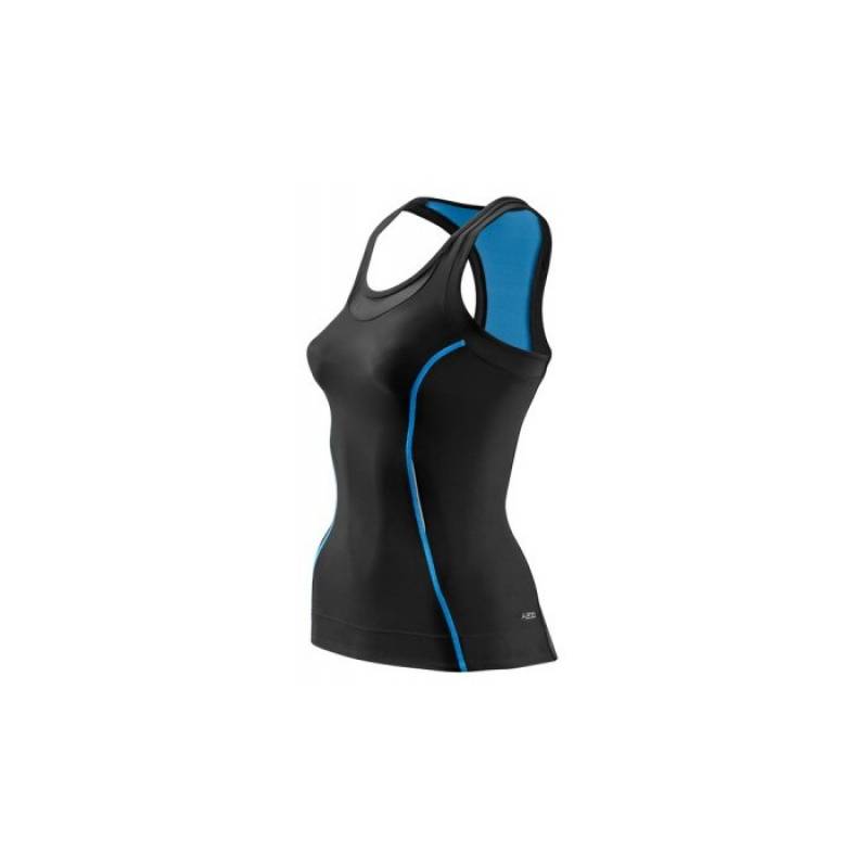 Woman compression Top Skins Bio A200 Black/Blue Racer