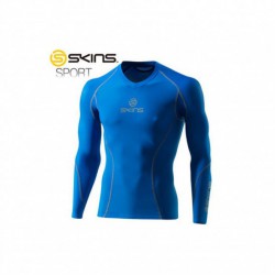 Pánské kompresní tričko dlouhý rukáv blue
