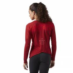 Dámské tričko Reebok CrossFit Burnout LS Tee - červené