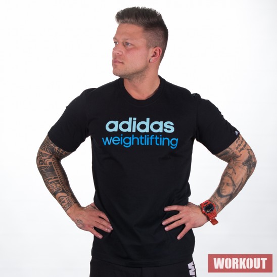 Pánské tričko adidas weightlifting black