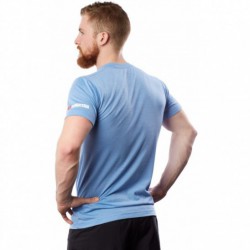 Man T-Shirt SPARTAN Helmet Bold Logo Tee blue