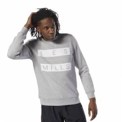 Mens sweatshirt Les Mills FLEECE CREW - DN5898