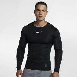 Man compression t-shirt with long sleeve Nike black 838077-010