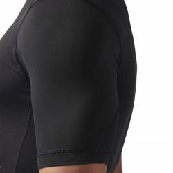Man compression T-Shirt Workout - black s logem
