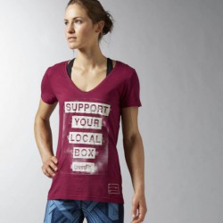 Woman T-Shirt Reebok CrossFit Support Your Local