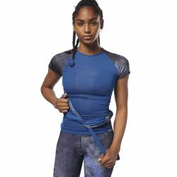Woman compression T-Shirt OS AC COMP SS T OILSLICK - D93885