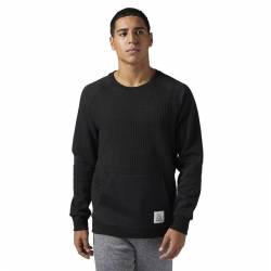 Pánská mikina EL QUILTED CREW NECK CD9280