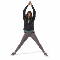 Woman hoodie TE MARBLE COWL NECK - D95546