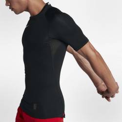 Man tréninkový top Nike s shortm sleeveem - Nike Pro black