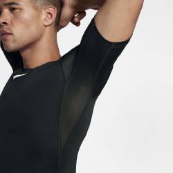 Man tréninkový top Nike s shortm sleeveem - Nike Pro black