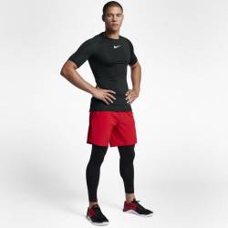 Man tréninkový top Nike s shortm sleeveem - Nike Pro black
