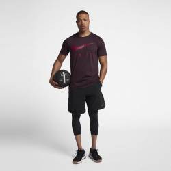 Man T-Shirt Nike ATHLETE Dry Train - vínové