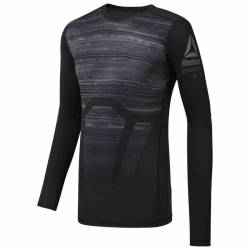 Man compression T-Shirt AC LS Tee - AOP - CY4888