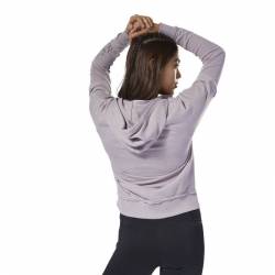 Woman hoodie TE MARBLE LOGO FZ - D95532