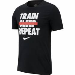 Man T-Shirt Nike DRY TEE VERB Train Repeat Black