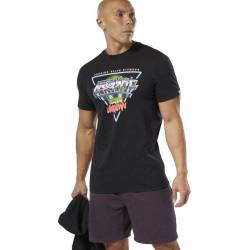 Man T-Shirt Reebok CrossFit Neon Retro Tee - DP6211