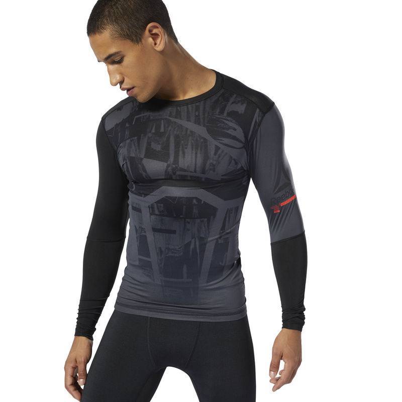Man compression T-Shirt OST LS Tee - Printed - DP6563