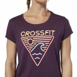 Woman T-Shirt Reebok CrossFit Neon Retro Easy Tee - DU4596