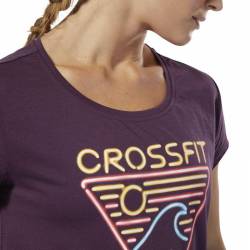 Woman T-Shirt Reebok CrossFit Neon Retro Easy Tee - DU4596