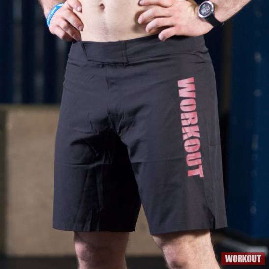Pánské tréninkové šortky WORKOUT - černo červené