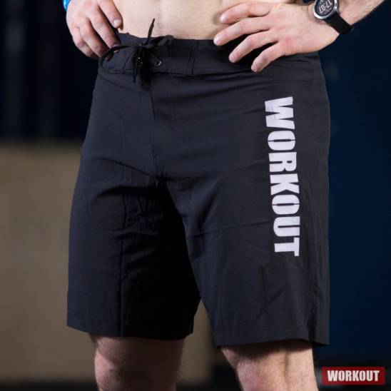 Pánské tréninkové šortky WORKOUT - černo bílé