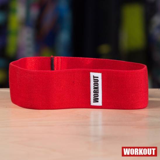 Textilní odporová guma / loop band WORKOUT- červená