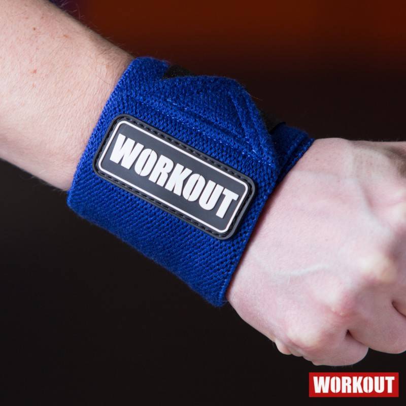 Wrist wraps 30 cm WORKOUT - blue