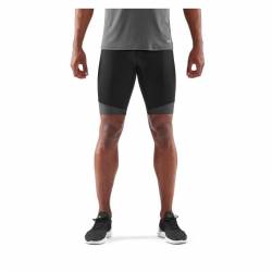 Man compression Shorts Skins DNAmic CORE Mens Long Half Tights Black