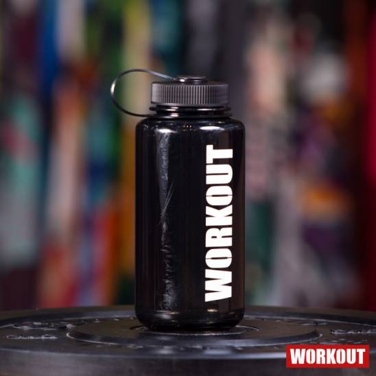 Láhev na pití WORKOUT 1000 ml - černý Tritan