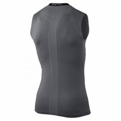 Šedé kompresní tričko bez rukávů Nike COOL COMP SL