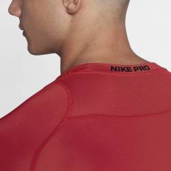 Man compression T-Shirt with a long sleeve Nike - red